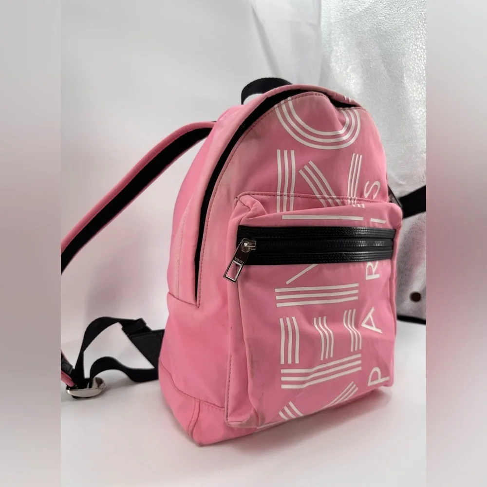 Kenzo Paris Logo Pink Backpack - Picture 3 of 12